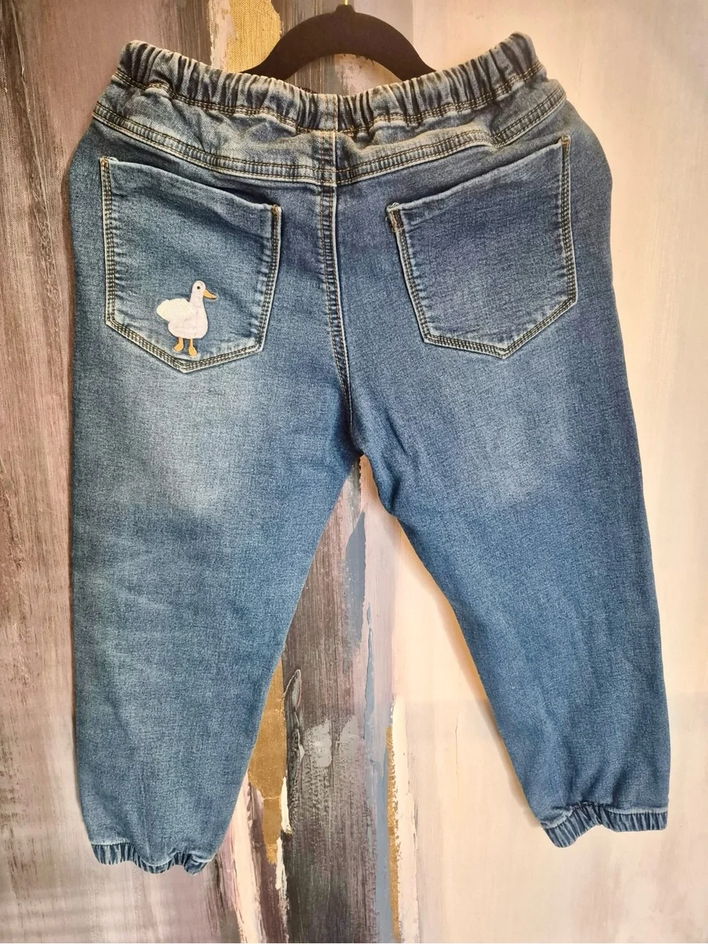 NEXT Kids Embroidered Farm Animal Denim Jogger Jeans Size 5–6 Years